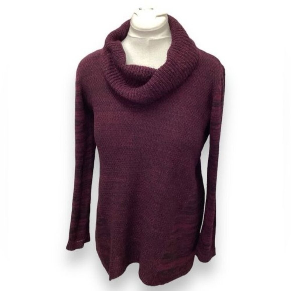 ALYX Women’s Cowl Neck Pullover Sweater Comfy Casual Travel Vacation Deep Wine L